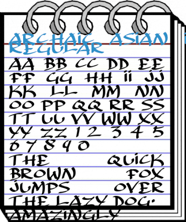 Archaic Asian Inks Regular Font