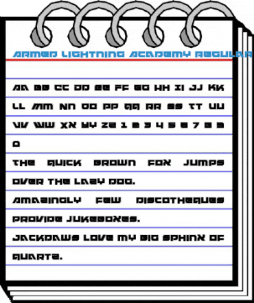 Armed Lightning Academy Regular Font