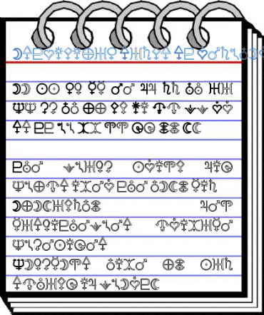 Astronomic Signs St Regular Font