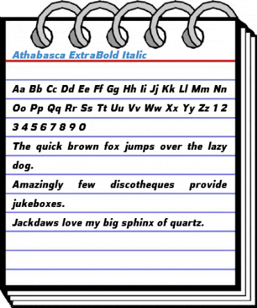 Athabasca ExtraBold Italic Font