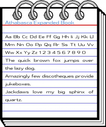 Athabasca Expanded Book Font