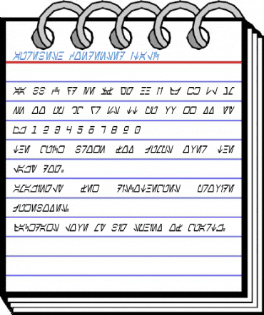 Aurebesh Condensed Italic Font