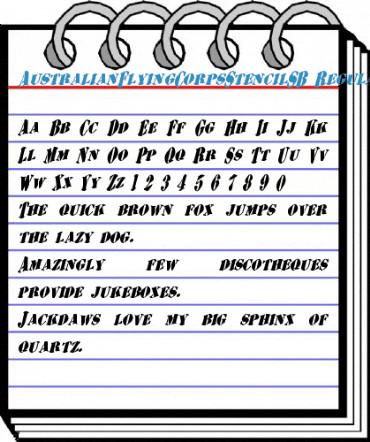AustralianFlyingCorpsStencilSB Regular Font