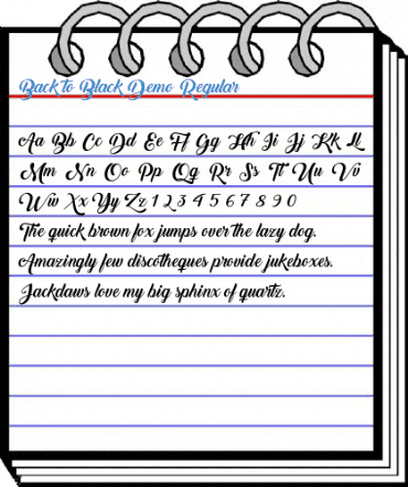 Back to Black Demo Regular Font