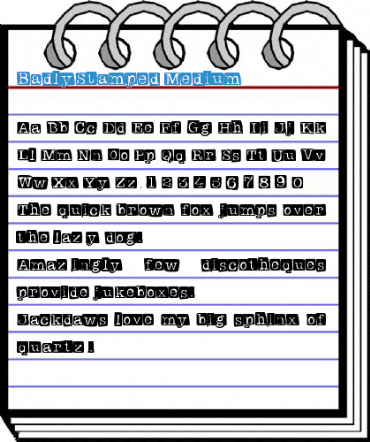 BadlyStamped Medium Font