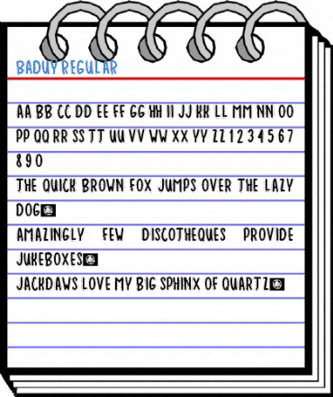 BADUY Regular Font