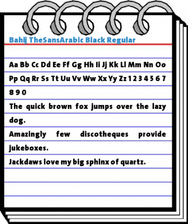 Bahij TheSansArabic Black Regular Font