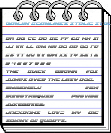 Banjin Scanlines Italic Italic Font