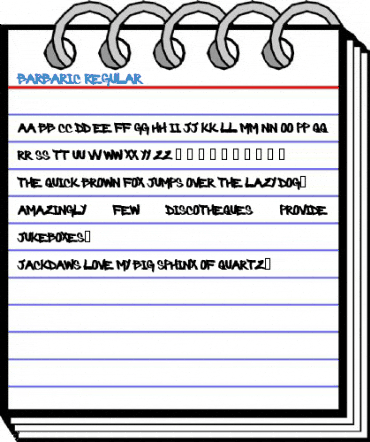Barbaric Regular Font