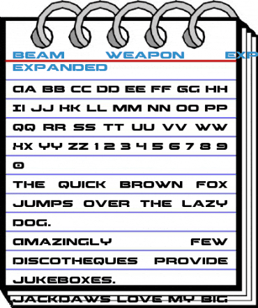 Beam Weapon Expanded Expanded Font