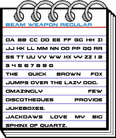 Beam Weapon Regular Font