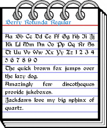 Berry Rotunda Regular Font