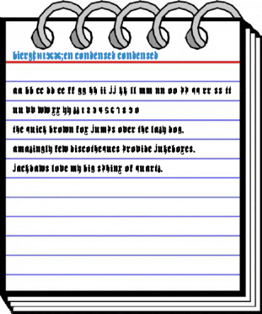 Bierg䲴en Condensed Condensed Font