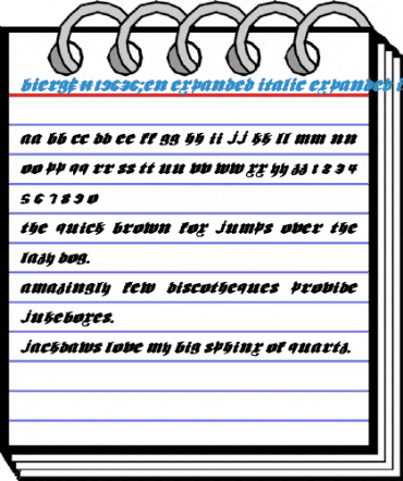 Bierg䲴en Expanded Italic Expanded Italic Font
