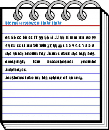 Bierg䲴en Light Light Font