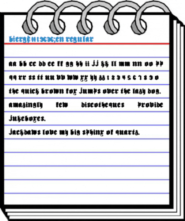 Bierg䲴en Regular Font