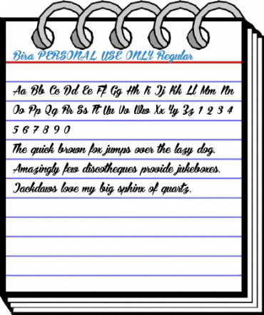 Bira PERSONAL USE ONLY Regular Font