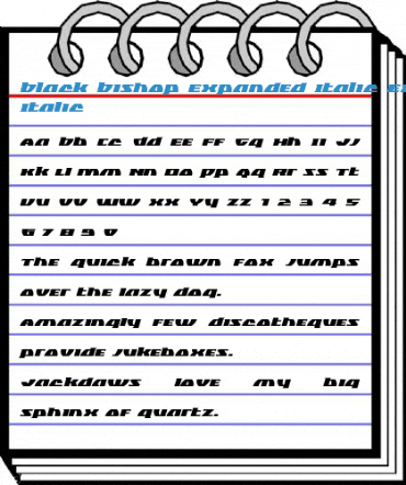 Black Bishop Expanded Italic Expanded Italic Font