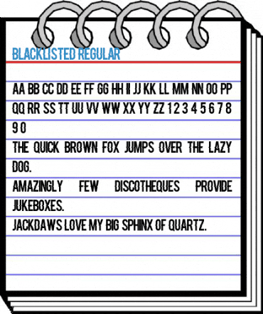 Blacklisted Regular Font