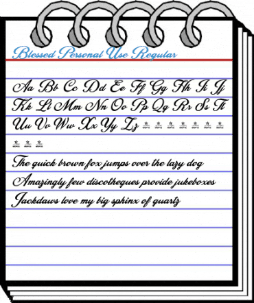 Blessed Personal Use Regular Font