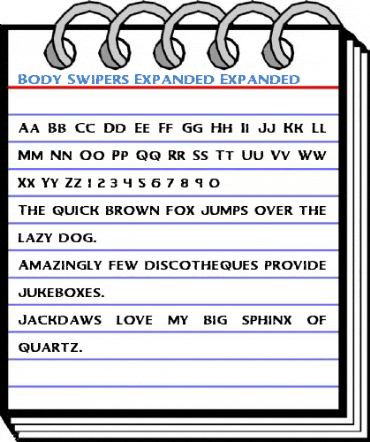 Body Swipers Expanded Expanded Font