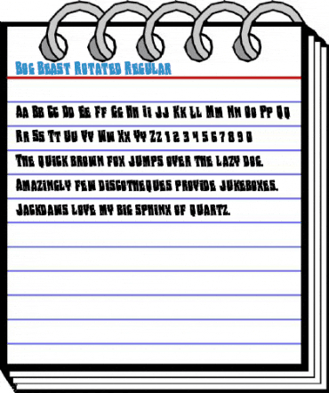 Bog Beast Rotated Regular Font
