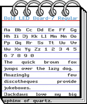 Bold LED Board-7 Regular Font