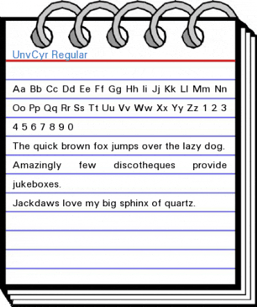 UnvCyr Regular Font