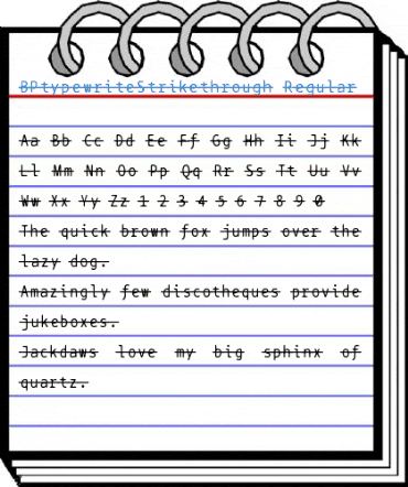 BPtypewriteStrikethrough Regular Font
