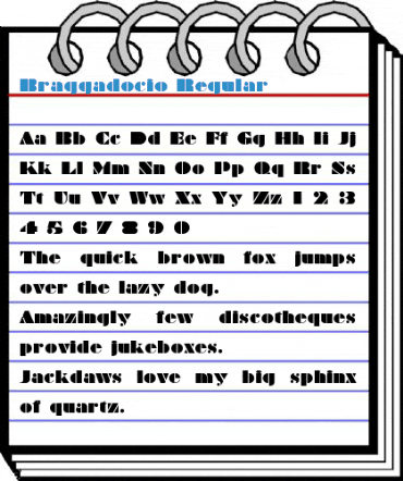 Braggadocio Regular Font