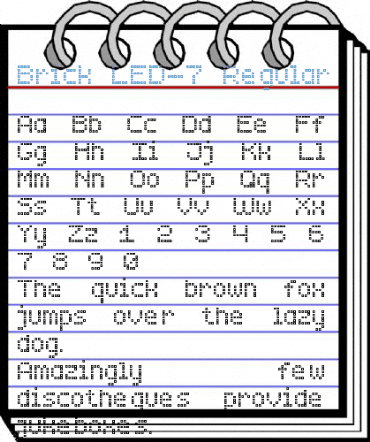Brick LED-7 Regular Font