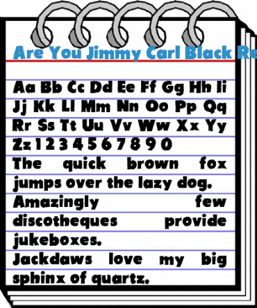 Are You Jimmy Carl Black Regular Font