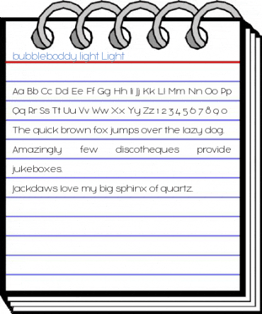 bubbleboddy light Light Font