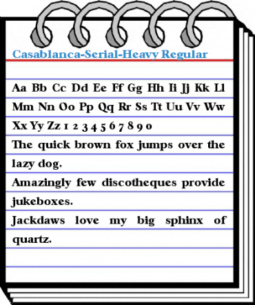 Casablanca-Serial-Heavy Font