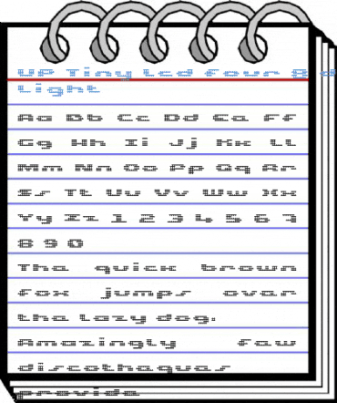 UP Tiny lcd four 8 decoC Light Font