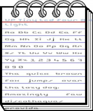 UP Tiny lcd four 8 decoV Light Font
