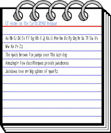 CF Alone on the Earth DEMO Regular Font