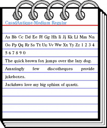 CasadAntique-Medium Regular Font