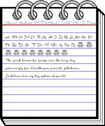 Chinal Medium PERSONAL USE ONLY Regular Font