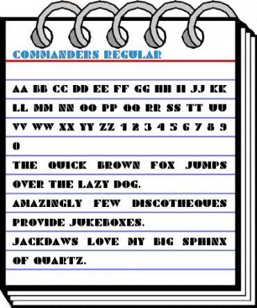 Commanders Regular Font