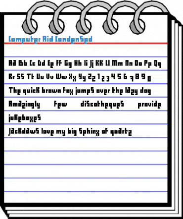Computer Aid Condensed Font