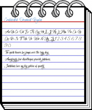 Confidential Document Regular Font