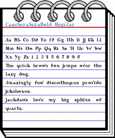 CaseSeraSeraBold Regular Font