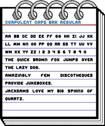 Corpulent Caps BRK Regular Font
