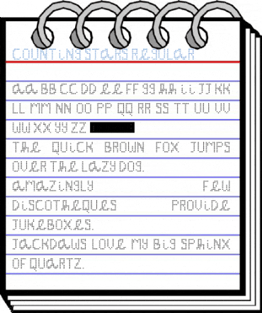 Counting Stars Regular Font