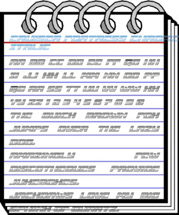 Cruiser Fortress Chrome Italic Italic Font