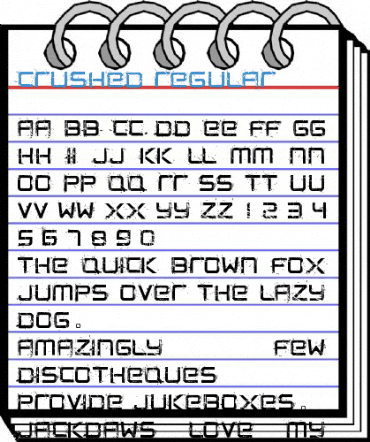 CRUSHED Regular Font