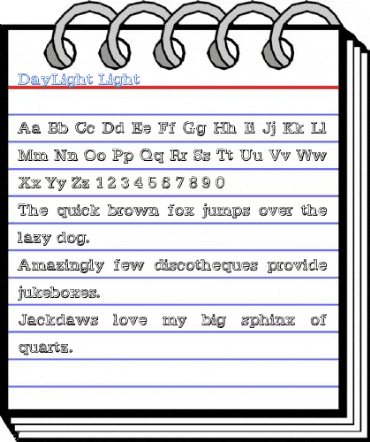 DayLight Light Font