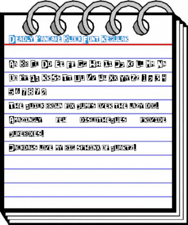 Deadly Pancake Block Font Regular Font