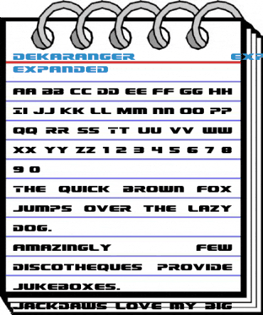 Dekaranger Expanded Font